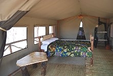 Angalia tented camp in Mikumi, tent room
