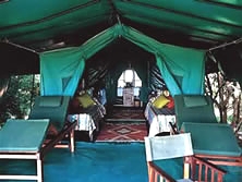 Tented camp in ruaha national park